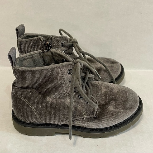 Zara Baby Girls Dream Big Shoes Booties Velvet Grey Toddler Size US 7/ EU 23 - Picture 3 of 7